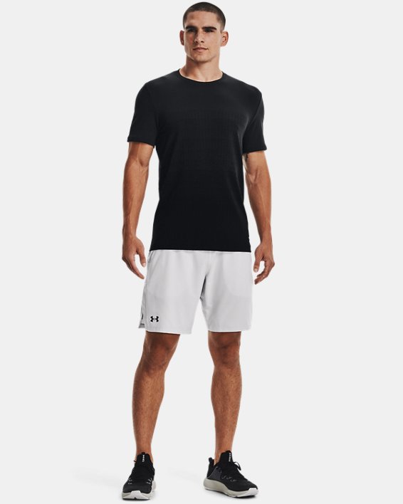 Men's UA Seamless Lux Short Sleeve, Black, pdpMainDesktop image number 2